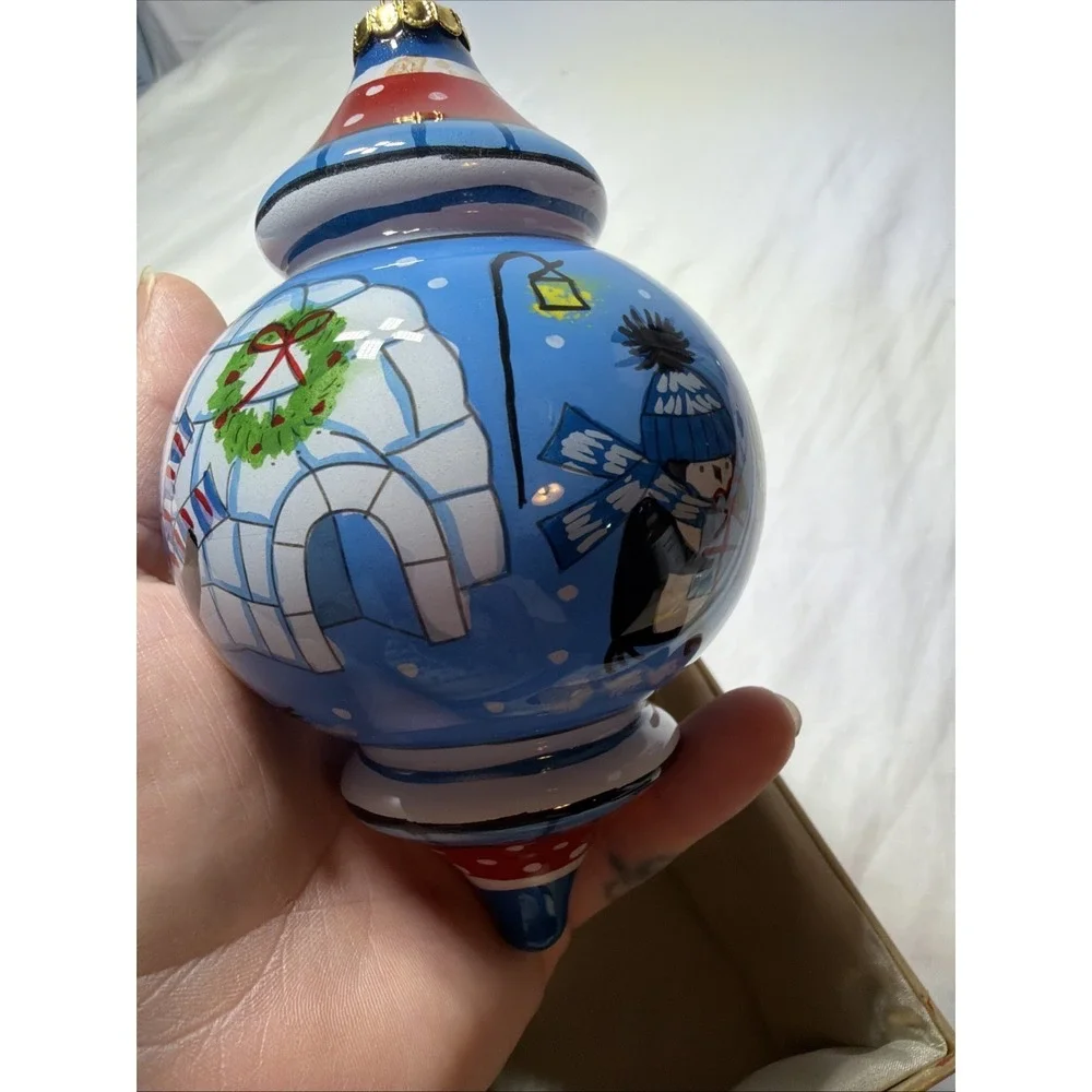 Li Bien Pier 1 Ornament Christmas Penguins, Igloo & Sledding with Gifts 2016 -3